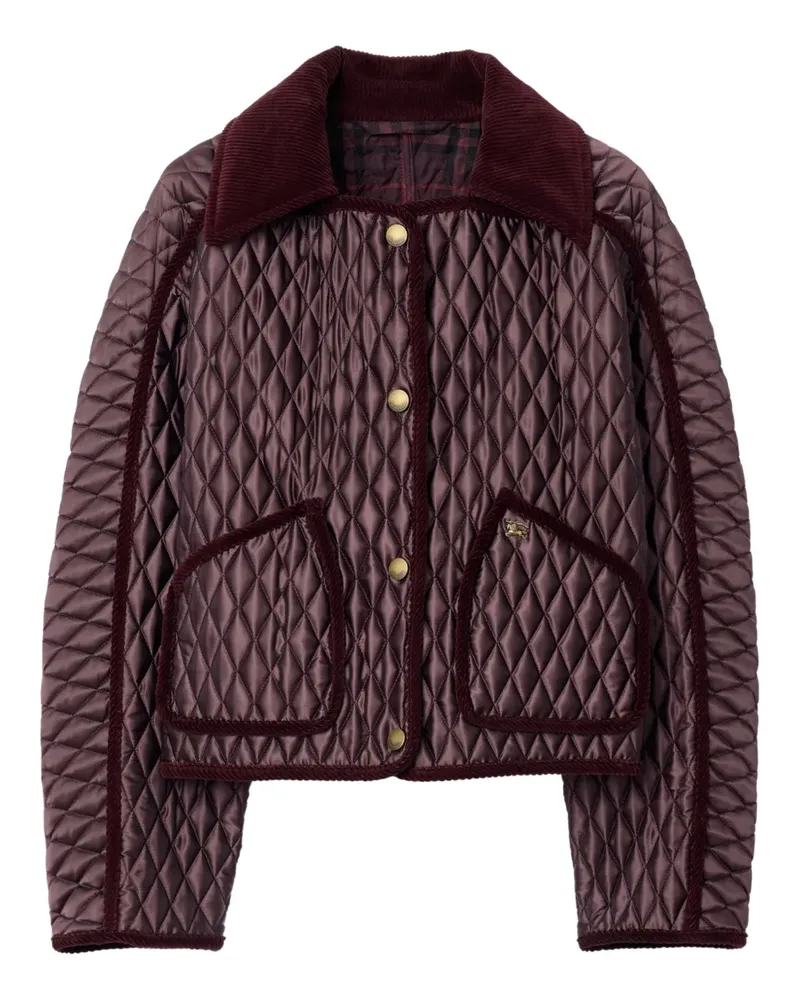 Burberry Gesteppte Jacke mit Cordbesatz - Rot Rot