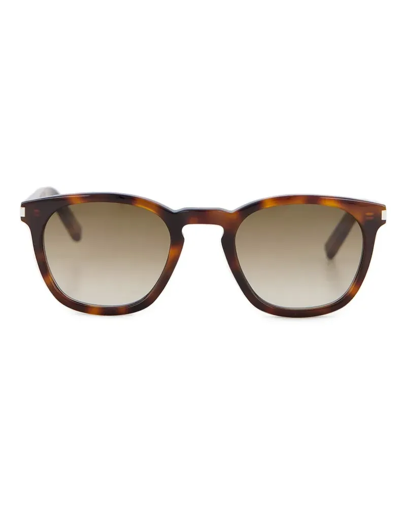 Saint Laurent Eckige Sonnenbrille in Schildpattoptik - Braun Braun