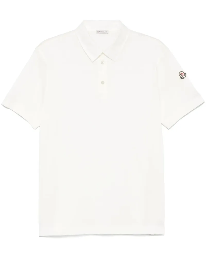 Moncler Klassisches Poloshirt - Weiß Weiß