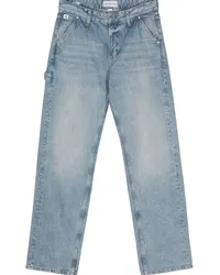 Calvin Klein Ausgeblichene Straight-Leg-Jeans Blau