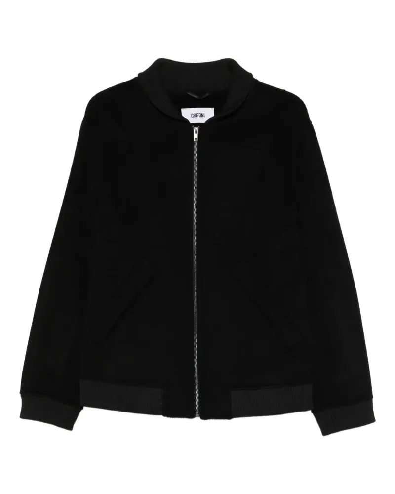 Mauro Grifoni Bomberjacke mit Reißverschluss - Schwarz Schwarz