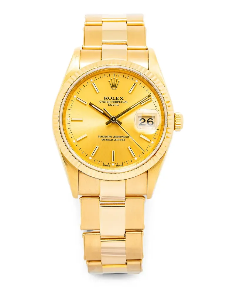 Rolex Oyster Perpetual Date Armbanduhr 34mm - Gold Gold