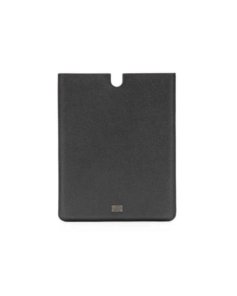 Dolce & Gabbana Tablethülle aus Leder - Grau Grau