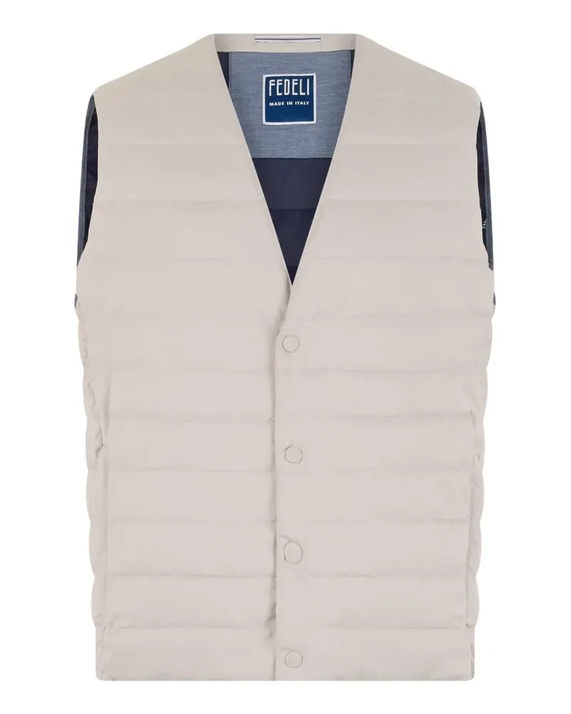 Fedeli padded quilted vest - Nude Nude