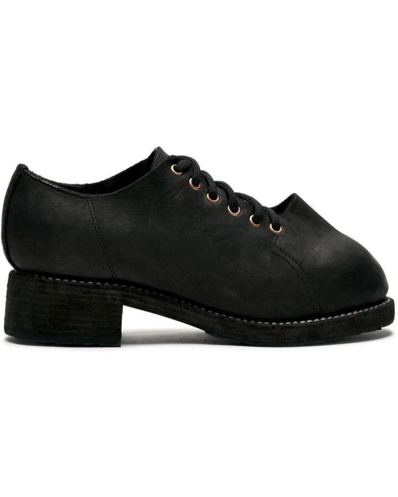 GUIDI 2091 Groppone Derby-Schuhe Schwarz