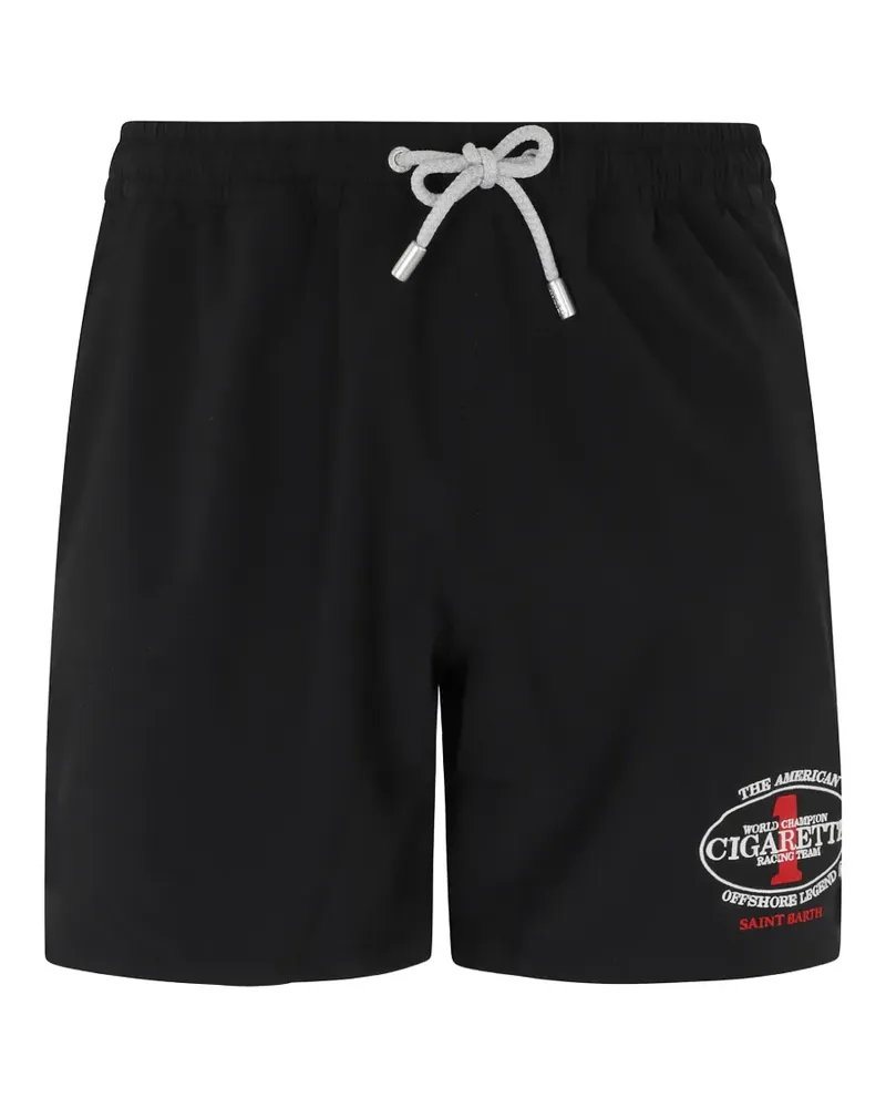 MC2 Saint Barth Gustavia logo-patch swim shorts - Schwarz Schwarz