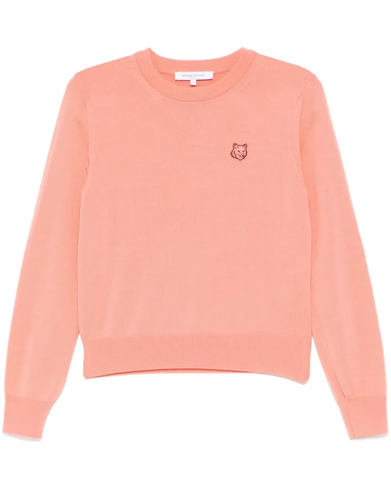 Kitsuné Pullover mit Bold Fox Head-Patch - Rot Rot