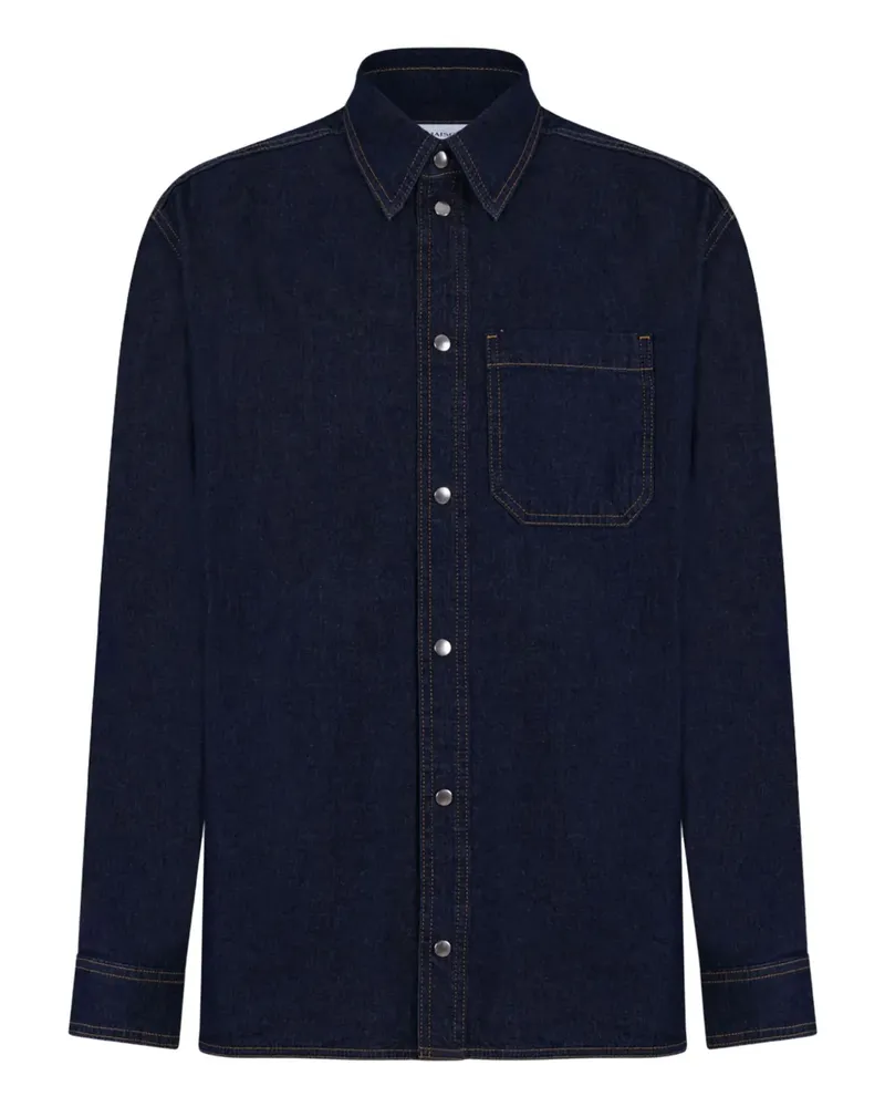 Kitsuné Hemd mit geknöpfter Tasche - Blau Blau