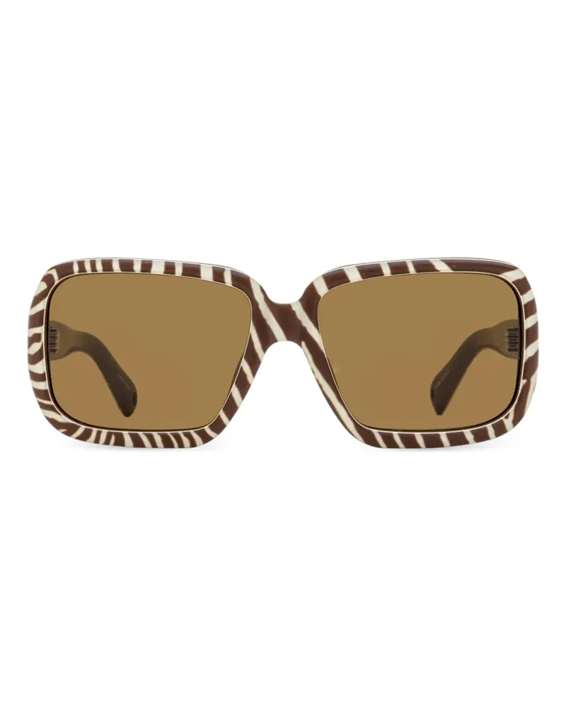Jacquemus x Linda Farrow Cabana Sonnenbrille - Braun Braun