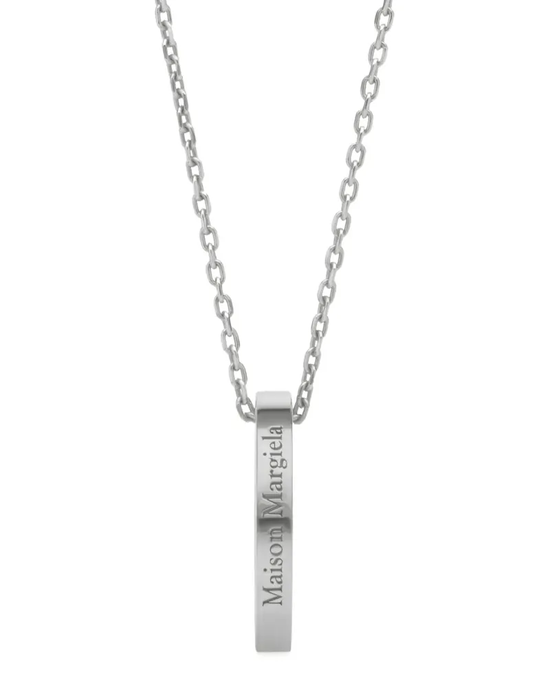 Maison Margiela logo ring pendant necklace - Silber Silber