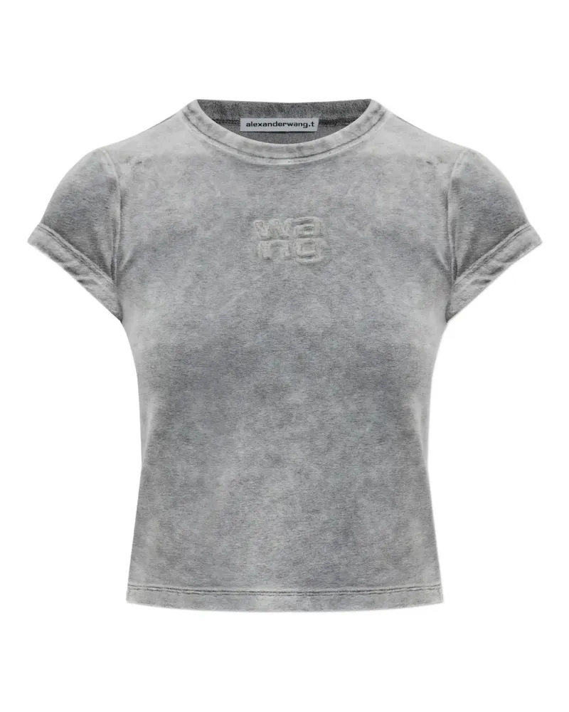 Alexander Wang logo-detail T-shirt - Grau Grau