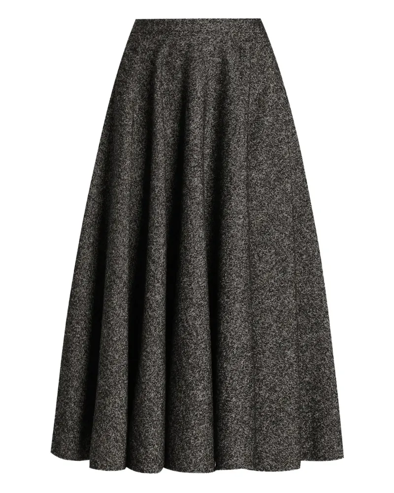 Dolce & Gabbana Ausgestellter Midirock - Schwarz Schwarz