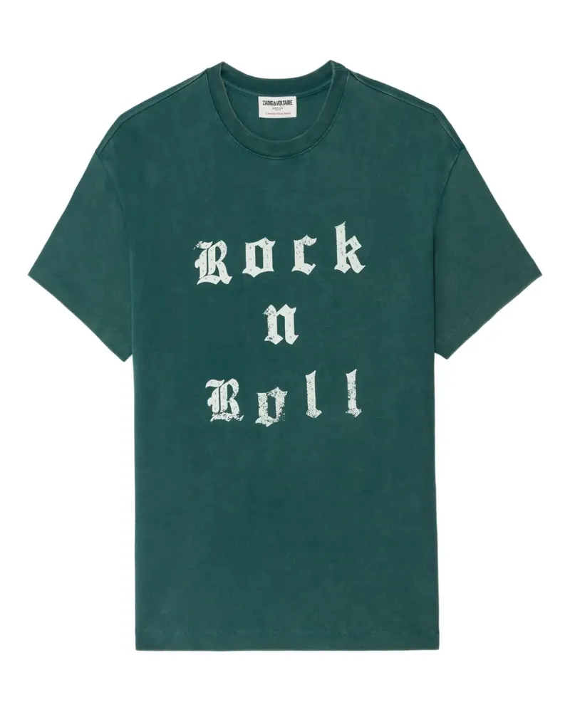 Zadig & Voltaire Teddy Rock N Roll T-Shirt mit Nieten - Grün Grün