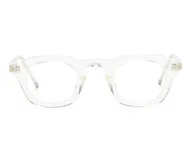 transparent-frame glasses - Nude