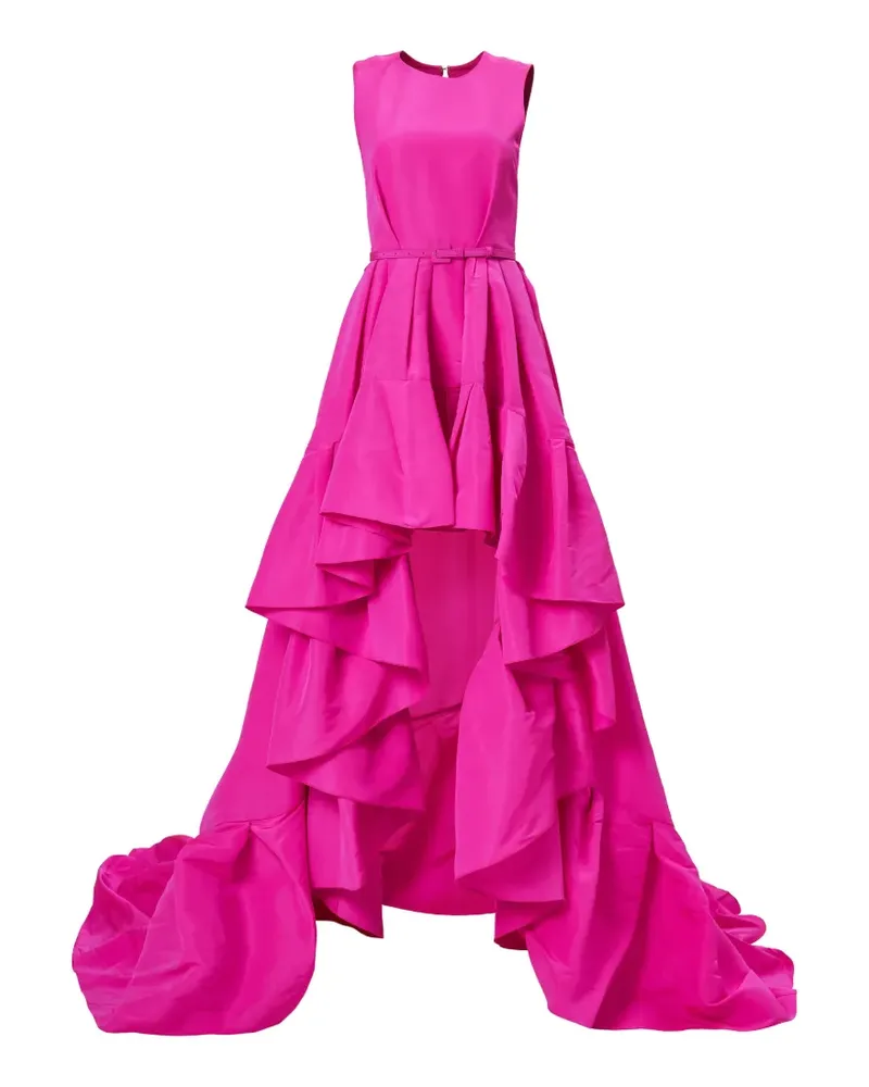 Carolina Herrera New York ruffle-hem high-low gown - Rosa Rosa
