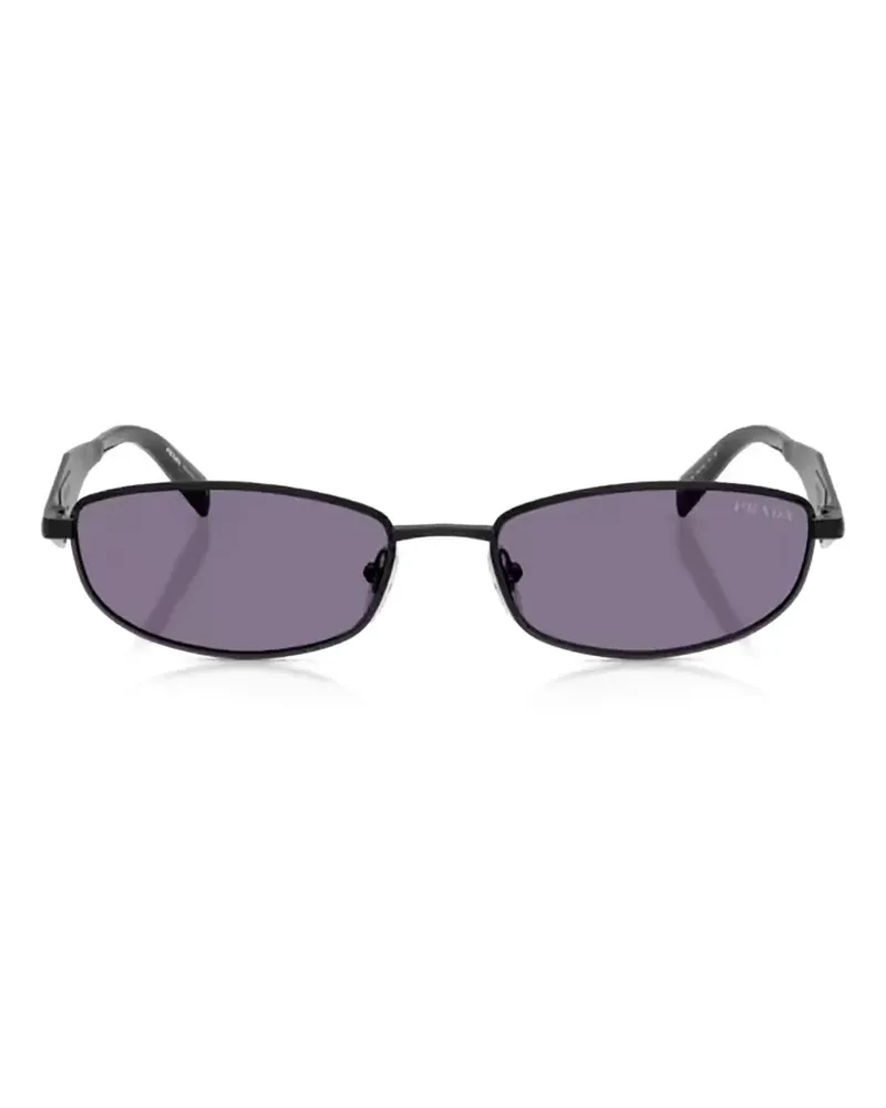 Prada satin geometric sunglasses - Schwarz Schwarz