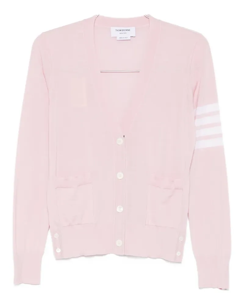 Thom Browne Gestreifter Pullover mit Tasche - Rosa Rosa