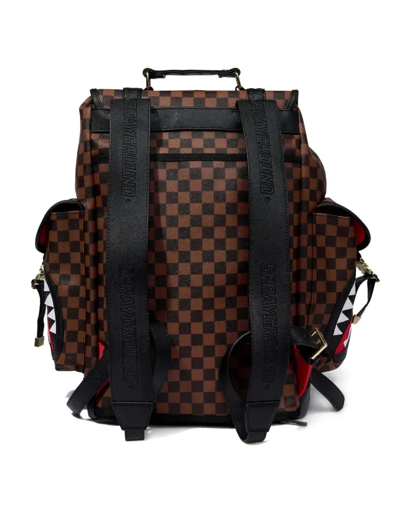 Sprayground Karierter Sawtoon Sharks in Paris Monte Carlo Rucksack - Braun Braun