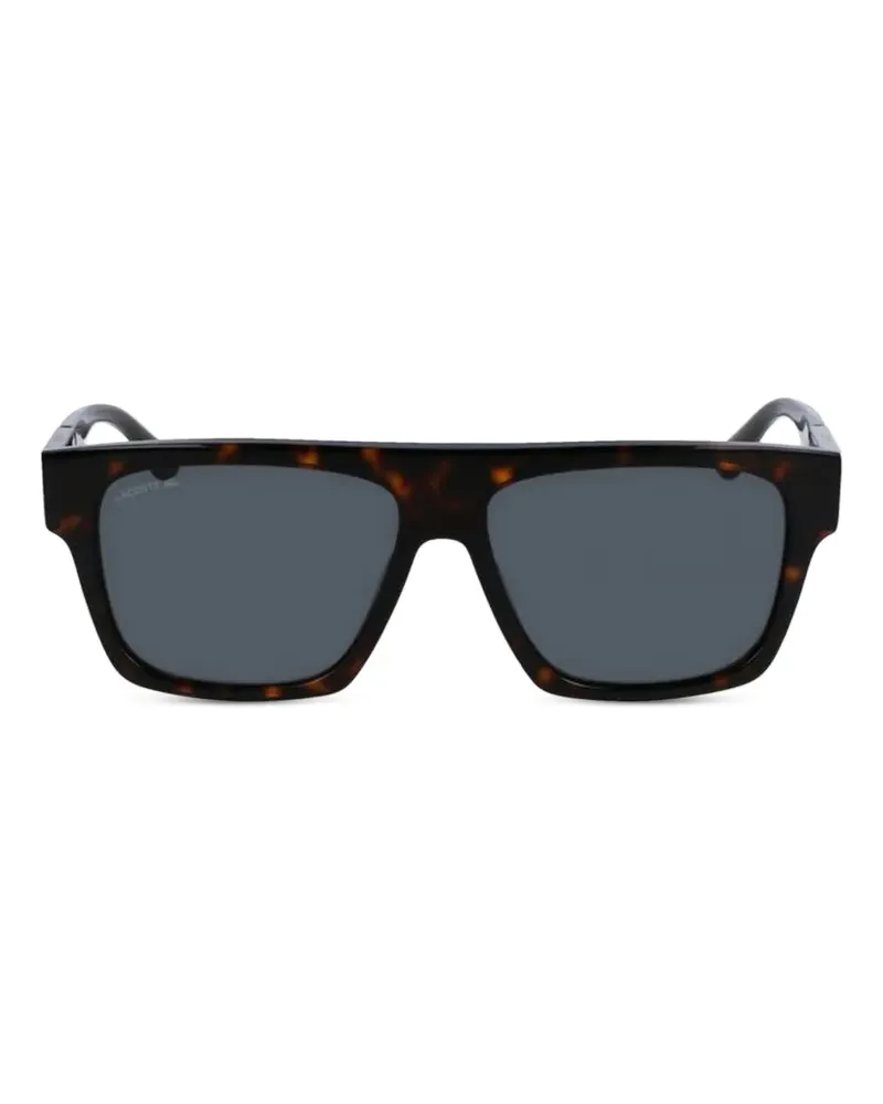 Lacoste tortoiseshell-effect square-frame sunglasses - Braun Braun