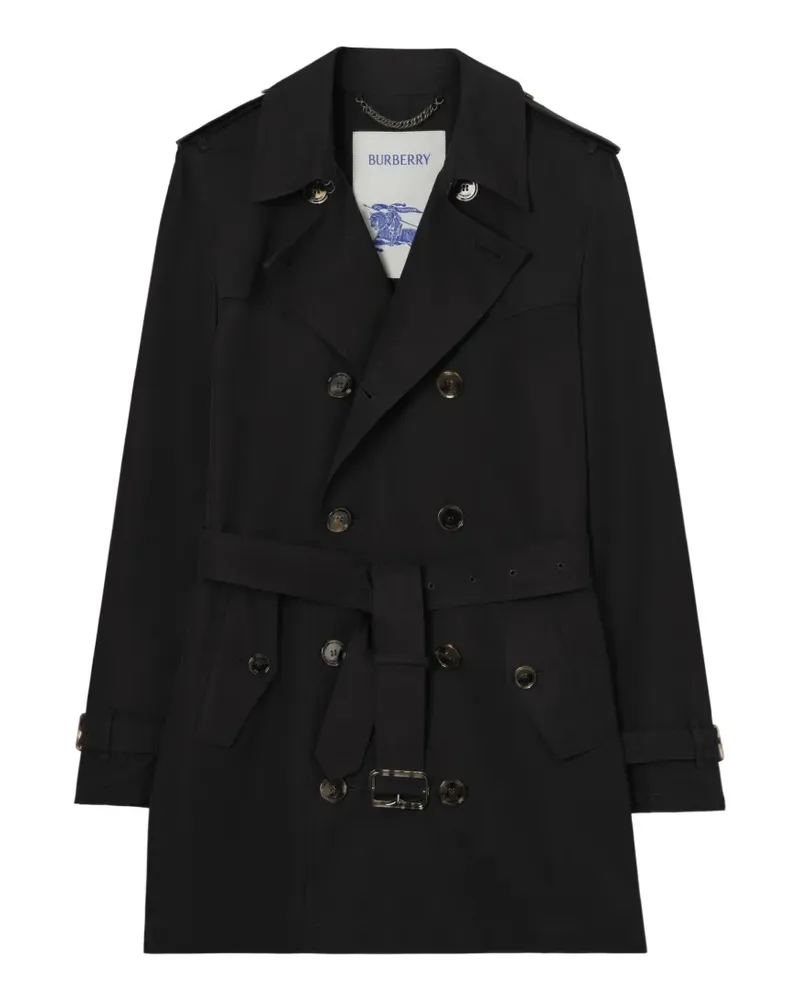 Burberry mid-length paisley lace Foxfield trench coat - Schwarz Schwarz