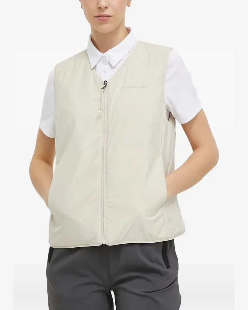 Peak Performance quilted zip-fastening gilet - Nude Nude