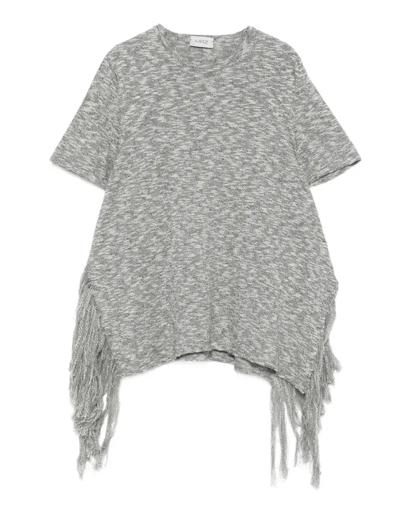 MRZ T-Shirt mit Fransen - Grau Grau