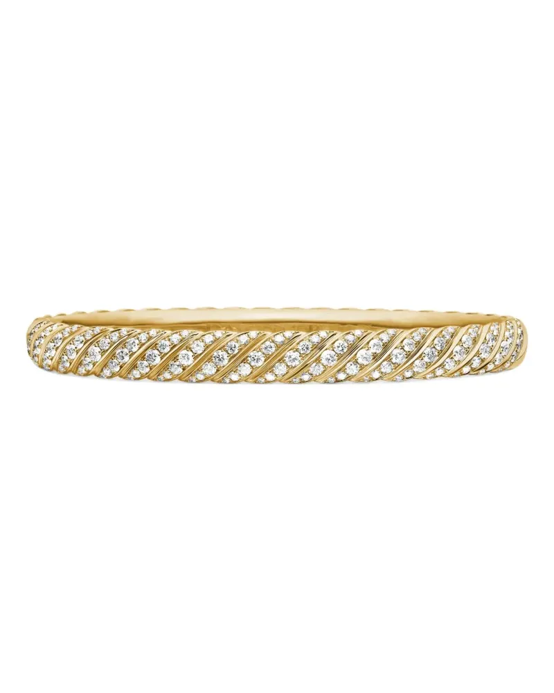 David Yurman 18kt Sculpted Cable Gelbgoldarmband mit Diamanten 6,2mm Gold