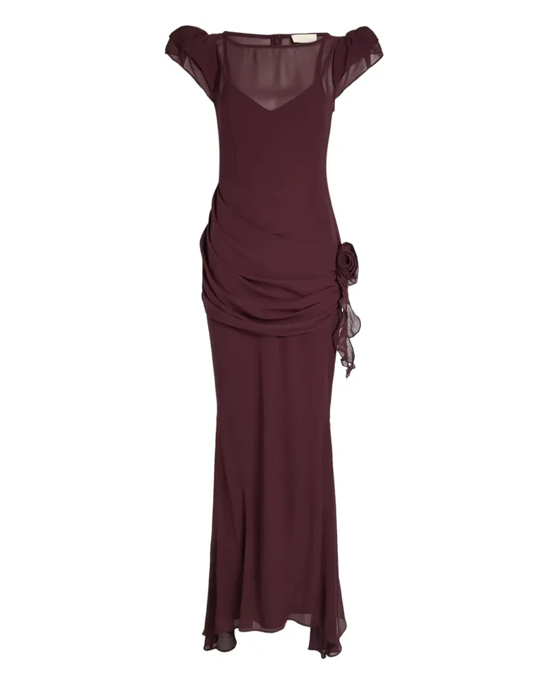 De La Vali floral draped maxi dress - Violett Violett