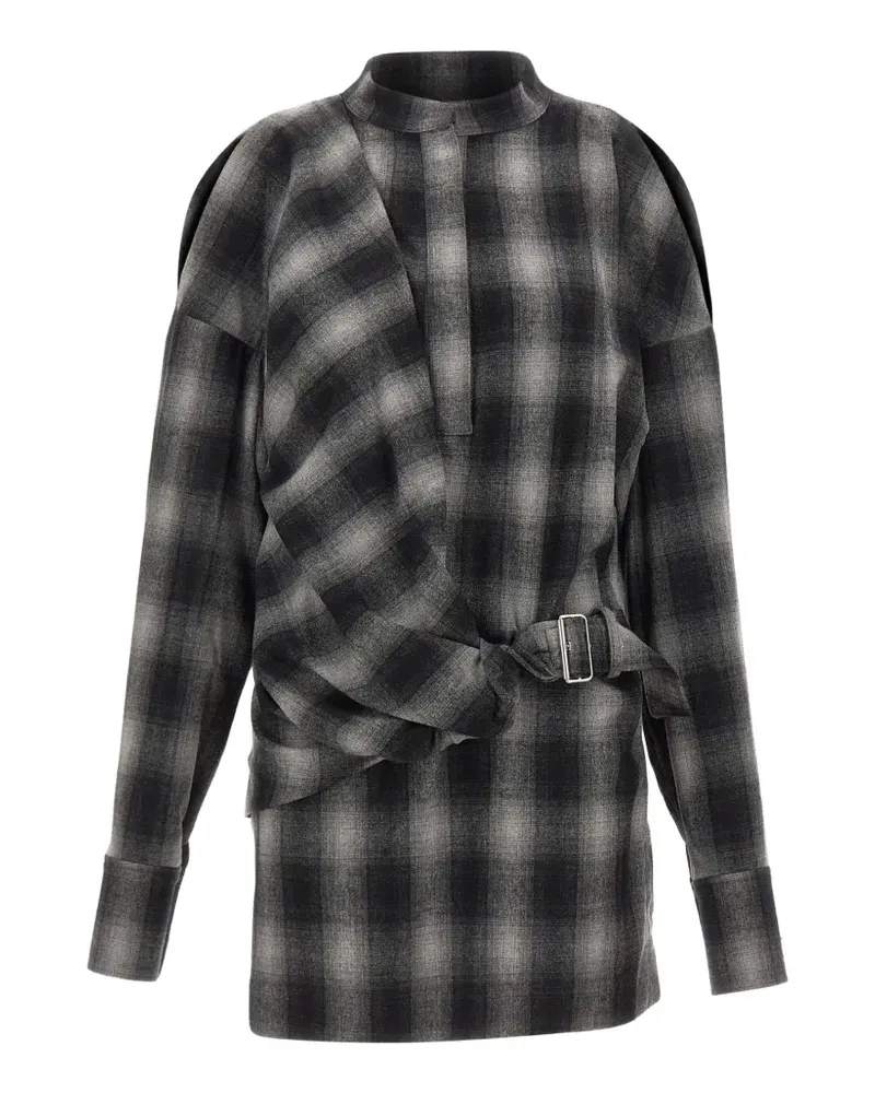 IRO Narissa checked mini dress - Schwarz Schwarz