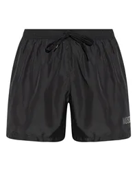 Moschino Badeshorts mit Logo-Print Schwarz