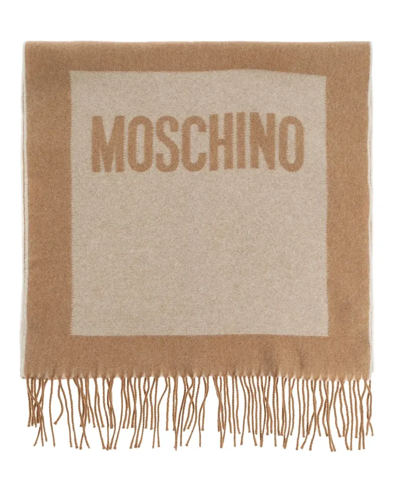 Moschino Schal mit Logo-Detail - Nude Nude