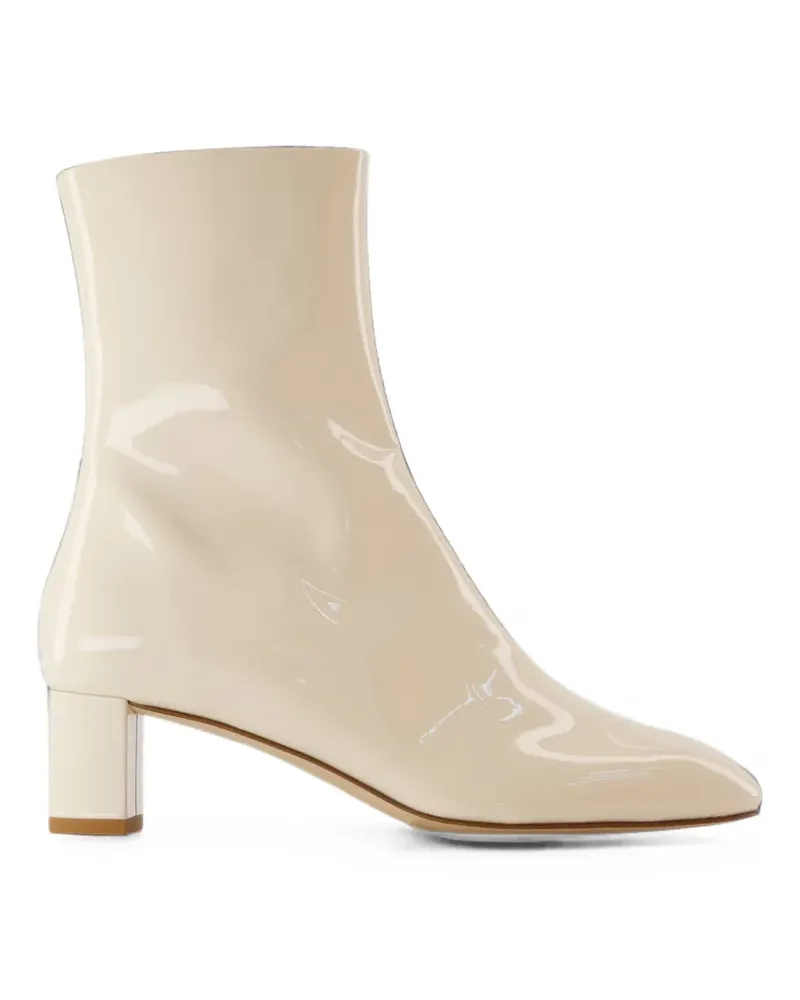 aeyde Millie Stiefeletten mit Lackleder-Finish - Nude Nude