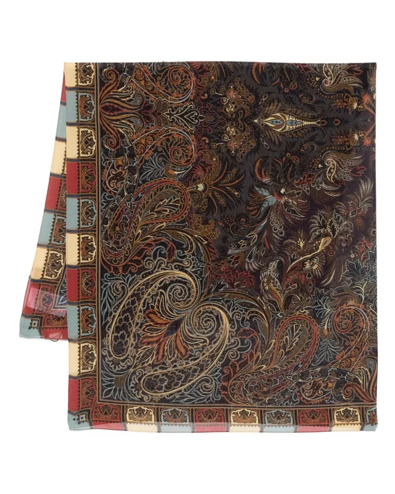Etro Schal mit Paisleymuster - Schwarz Schwarz