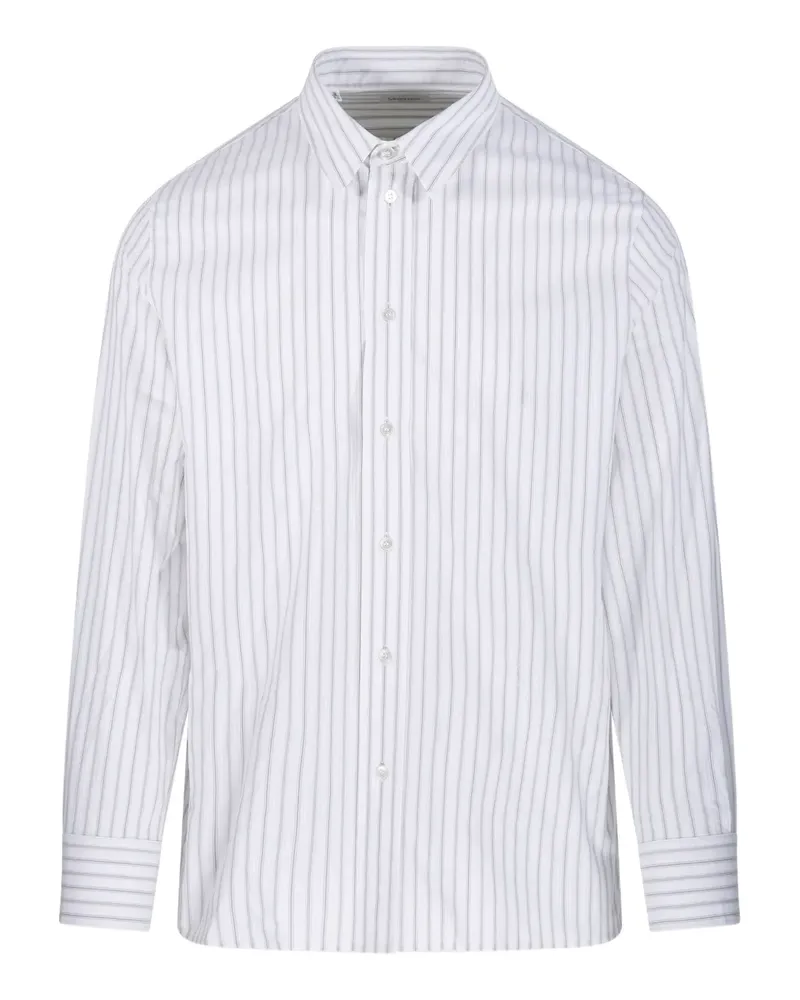 Saint Laurent Gestreiftes Hemd - Weiß Weiß