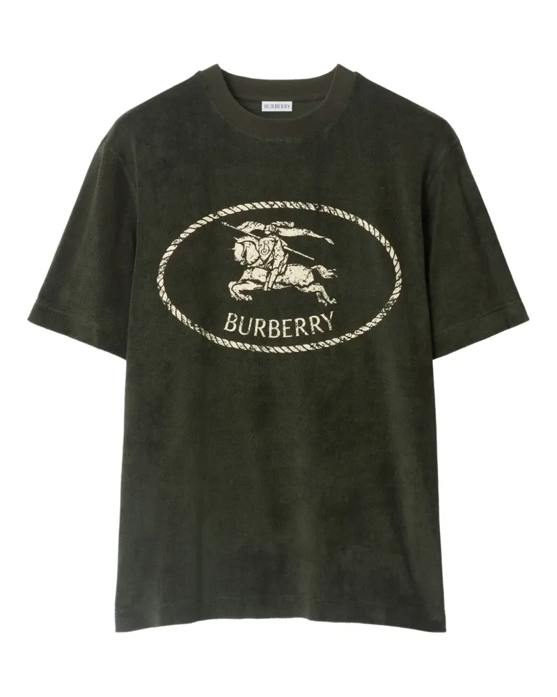 Burberry T-Shirt mit Logo-Print - Grün Grün