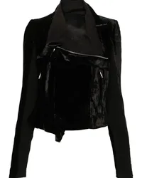 Rick Owens Naska Bikerjacke aus Velours Schwarz