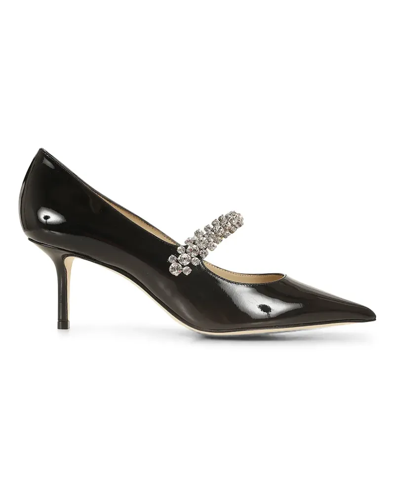 Jimmy Choo Bing 65 black patent-leather pumps with crystals - Schwarz Schwarz