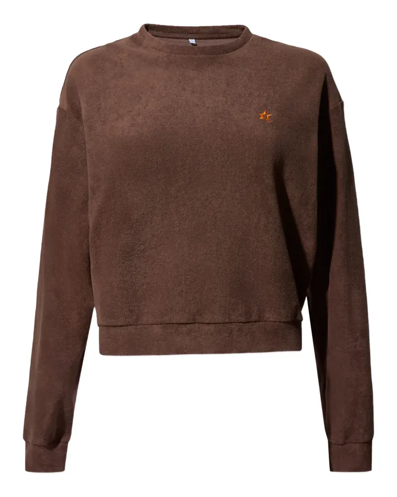 Perfect Moment star-embroidered terrycloth sweatshirt - Braun Braun