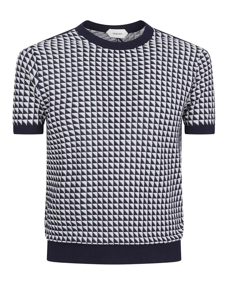Versace geometric-pattern T-shirt - Weiß Weiß