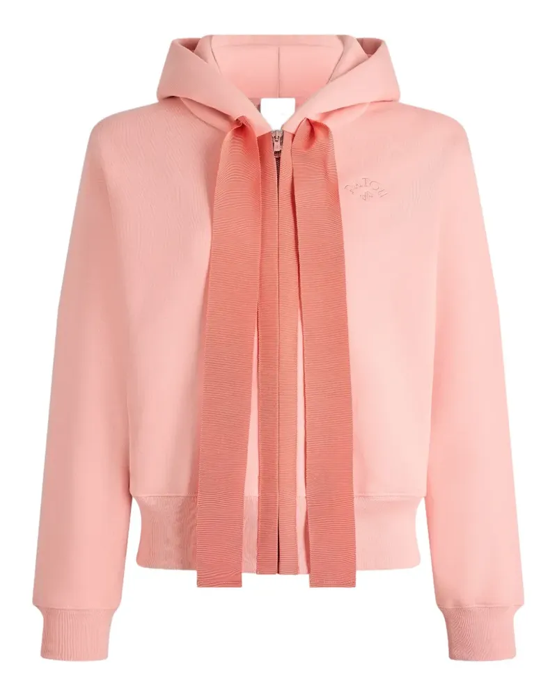 Patou bow-detail zip-up hoodie - Rosa Rosa