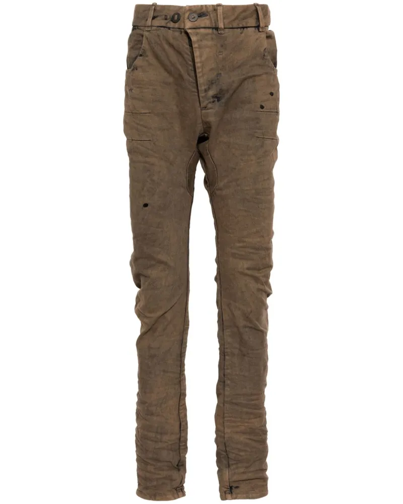 Boris Bidjan Saberi Jeans mit schmalem Schnitt - Braun Braun