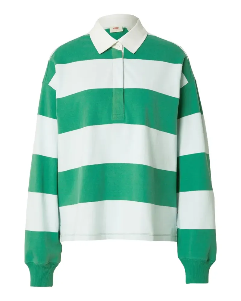 Levi's Gestreifter Rugby-Strickpullover - Grün Grün