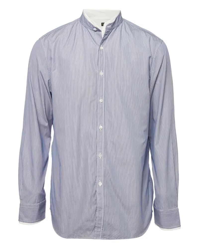 Shanghai Tang Gestreiftes Hemd - Blau Blau