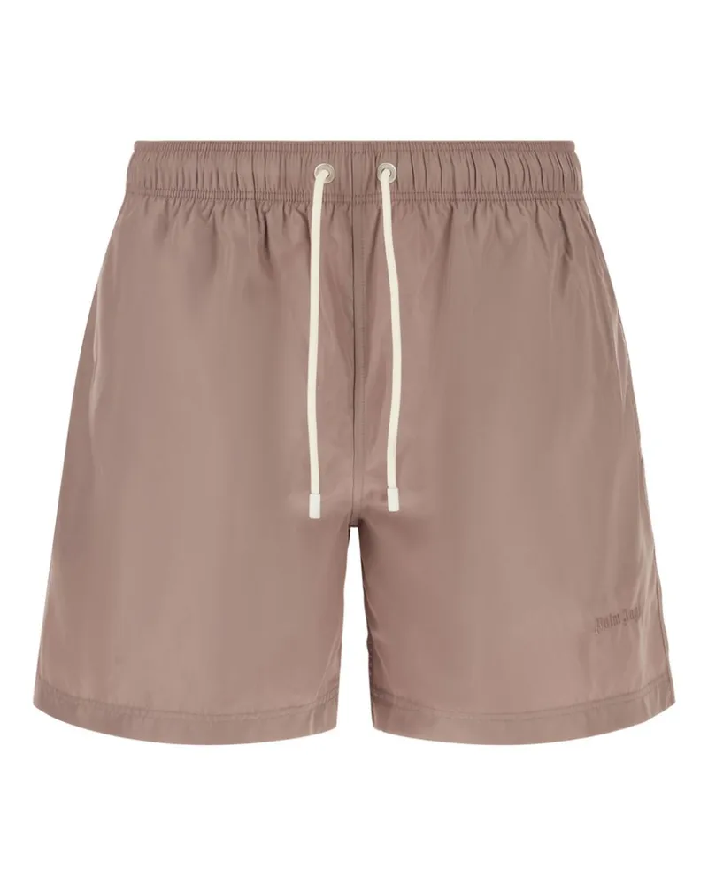 Palm Angels Badeshorts mit Logo-Stickerei - Rosa Rosa