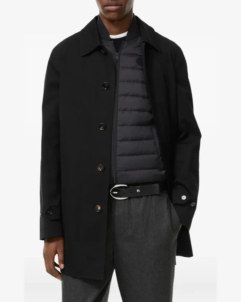 Burberry Langer Mantel mit abnehmbarer Weste - Schwarz Schwarz