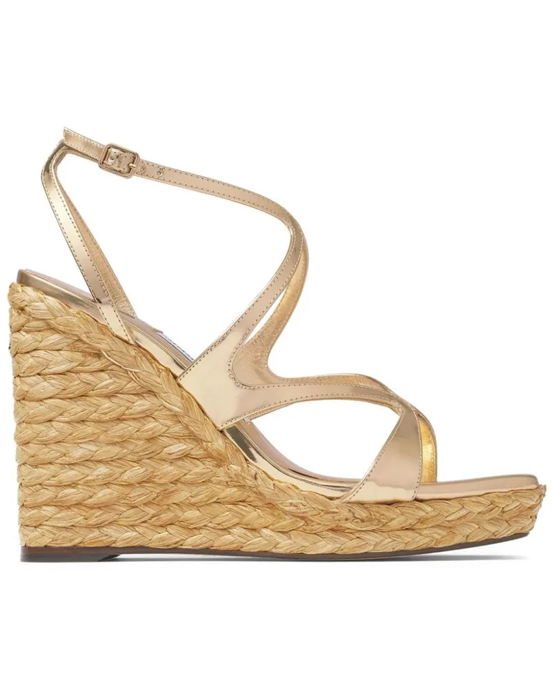 Jimmy Choo Ayla Wedge-Sandalen 110mm Gold