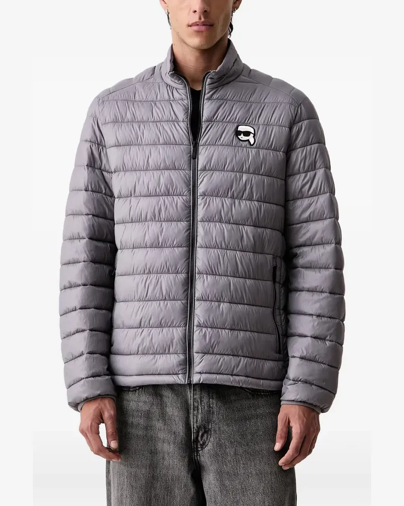 Karl Lagerfeld Gesteppte Ikonik Karl Jacke - Grau Grau