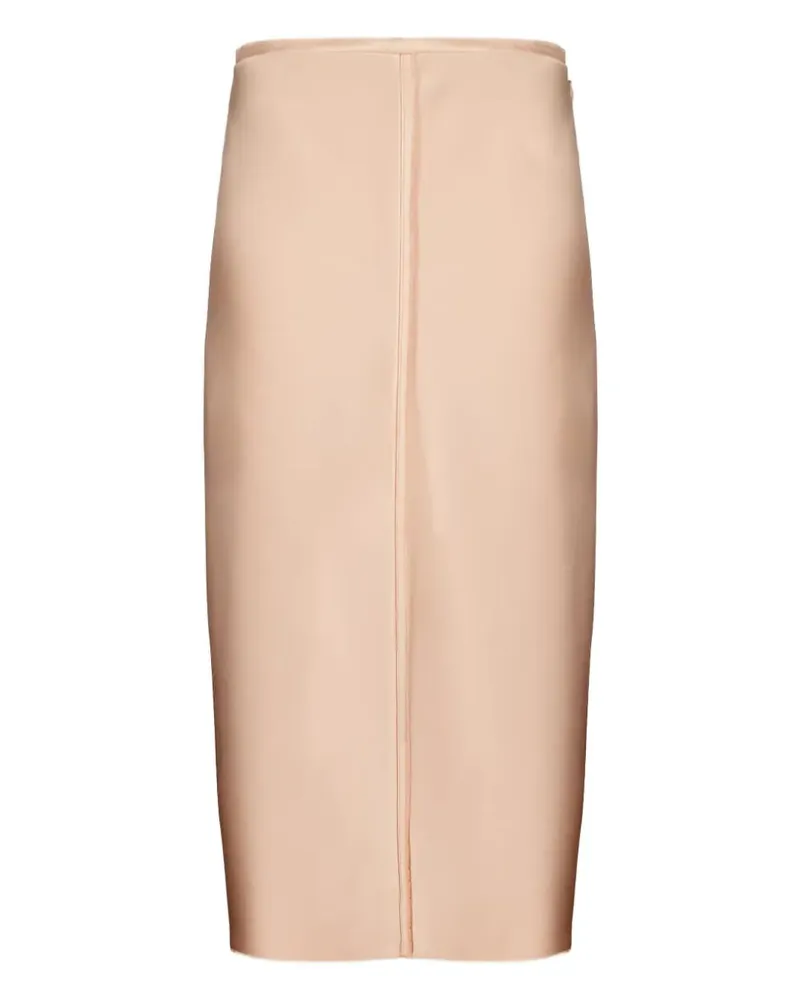 AMI Paris Midirock aus Satin - Rosa Rosa