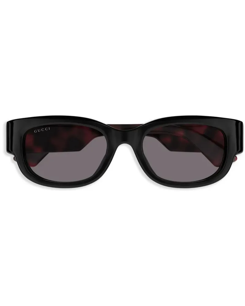 Gucci Sonnenbrille mit GG - Schwarz Schwarz