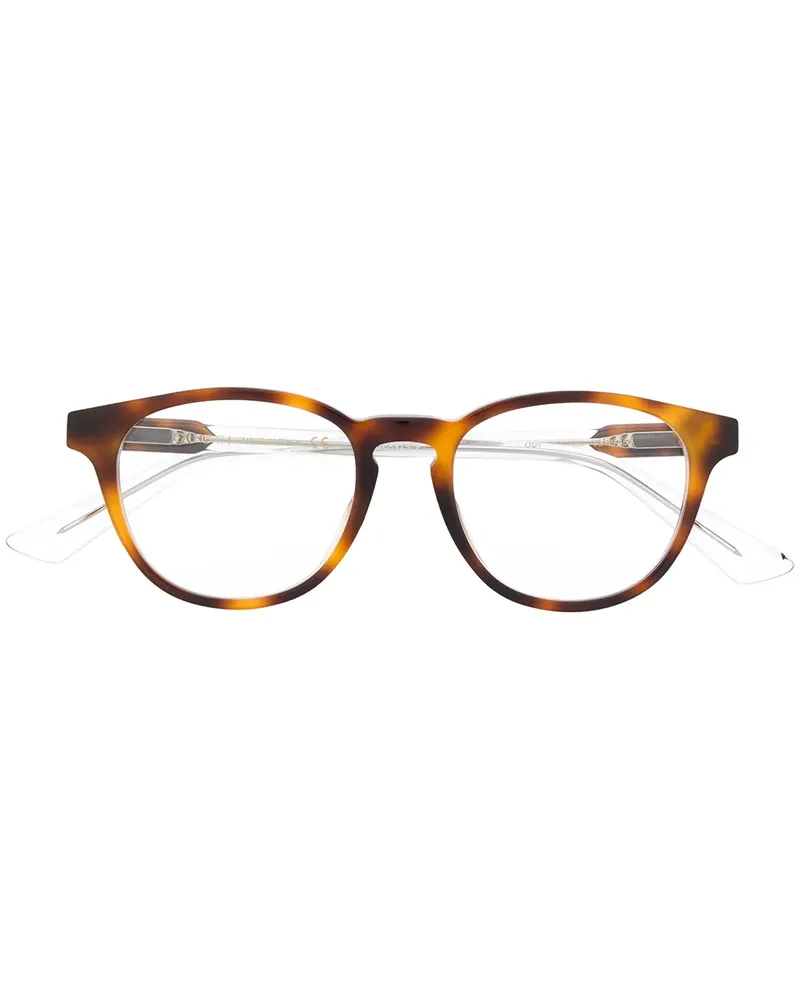 Gucci Brille mit ovalem Gestell - Braun Braun